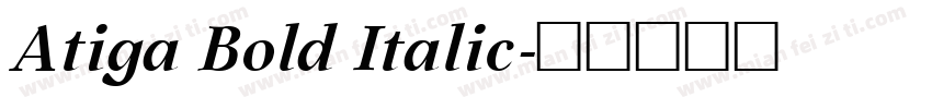 Atiga Bold Italic字体转换
